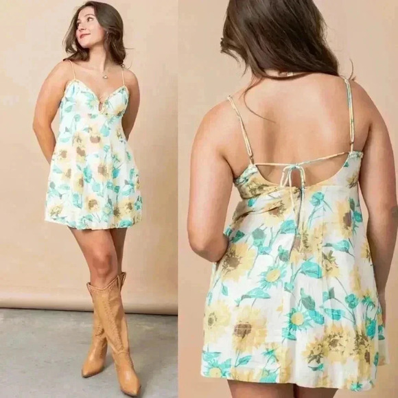 Free People Altura Printed Mini Dress Size Medium NWT $128 - Picture 16 of 16